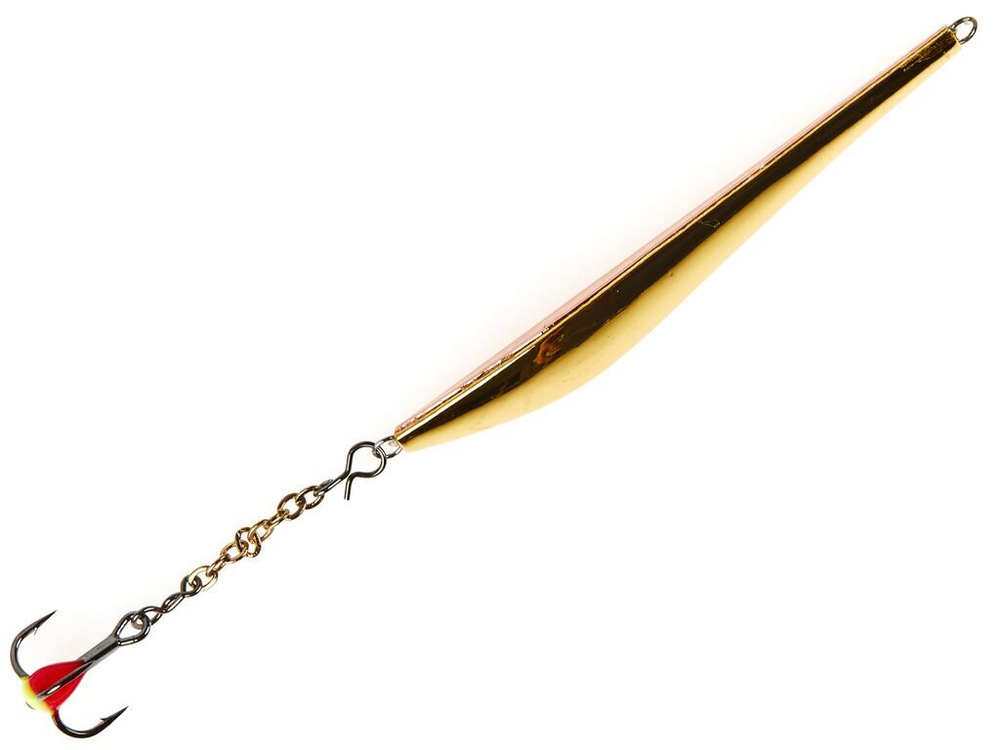Блесна вертикальная зимняя LUCKY JOHN Double Blade (цепочка, тройник), 50 мм, GC