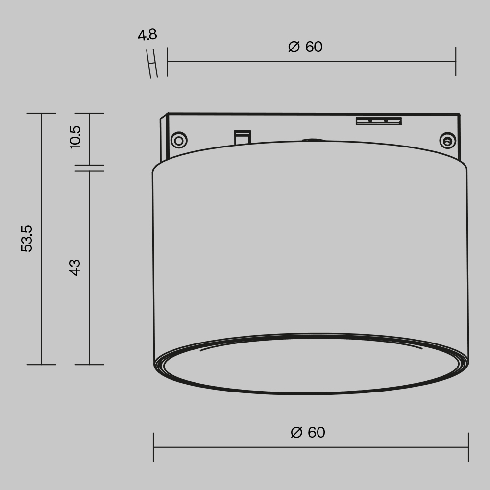 Магнитный трековый светильник Maytoni Alfa S TR188-1-5W2.7K-M-B