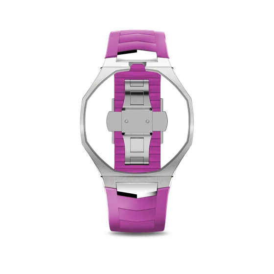 Корпус для часов POP-Swatch x AP - Голубой и Фиолетовый - Комплект из 2 ремешков