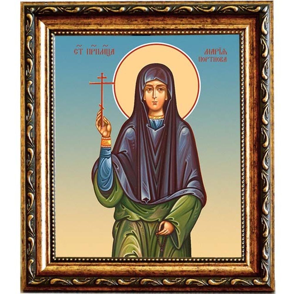 Мария Портнова преподобномученица. Икона на холсте.