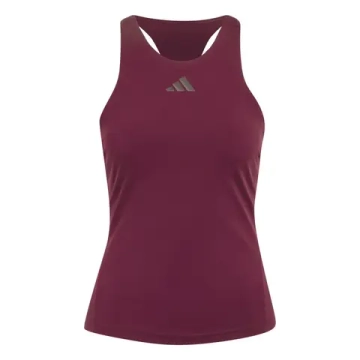 Женский топ теннисный Adidas Silver Y-Tank - maroon