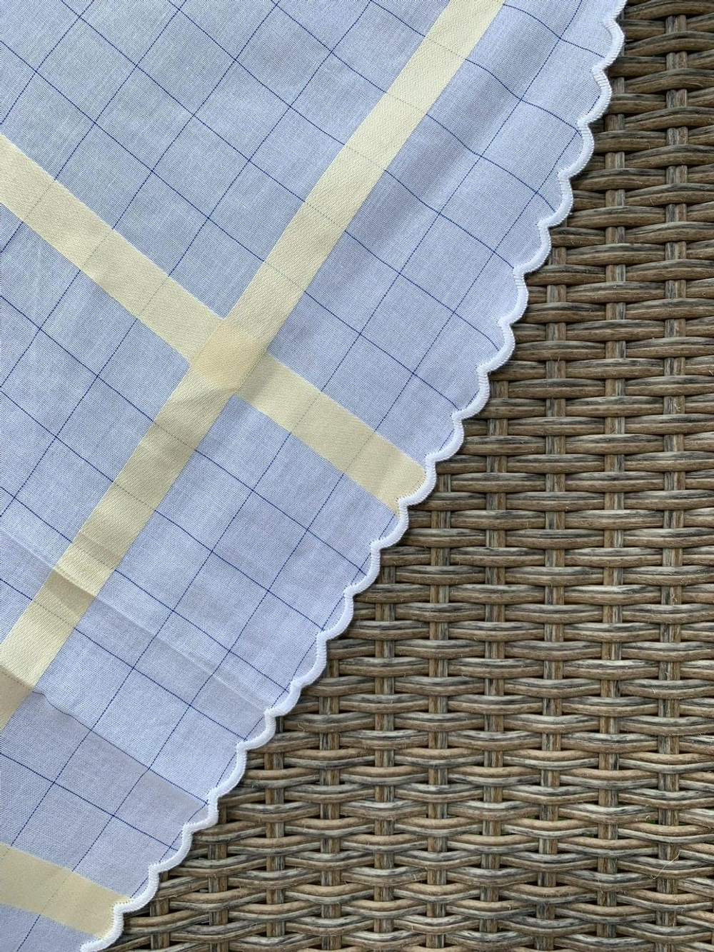 Скатерть 180x270 и 12 салфеток Palombella Rio бело-золотые