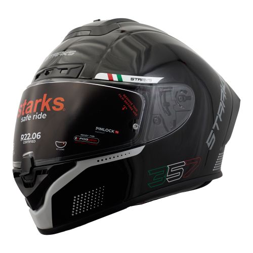 Купить Мотошлем Интеграл Starks Raven 357 Limited Italy / Черно-белый