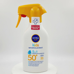 Детский солнцезащитный спрей Nivea Sun, SPF 50+, водостойкий, без отдушки, с экстрактом ромашки, 270 мл (Германия)