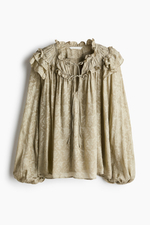 Блуза с оборками и шнуровкой - H&M