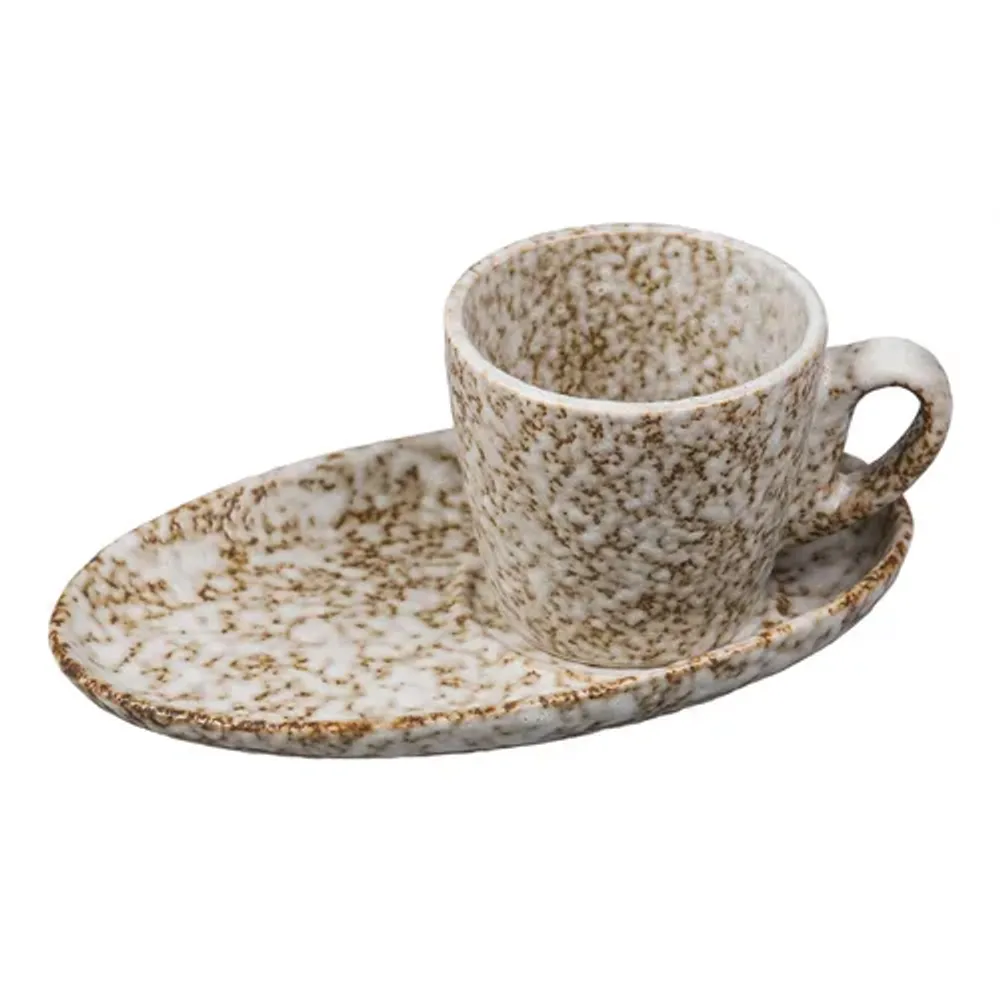 Кофейная пара 80 мл d 6,5 см h6 см Brown Spider Silk P.L. Proff Cuisine [6]