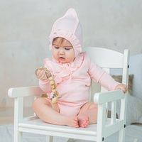 Боди-кимоно с длинным рукавом и рюшей "Ягодный мусс" 0+