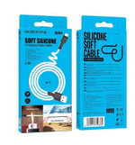 Usb Кабель-зарядка Lightning Borofone BX31 2.4A 1м силиконовый белый