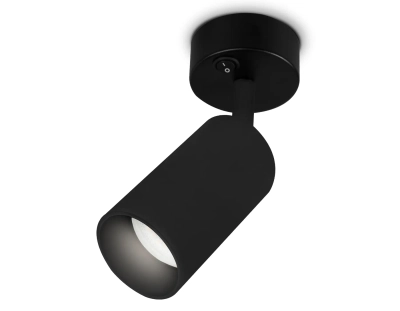 Накладной спот с выключателем TA127 BK черный GU10 max 12W D70*164*D55