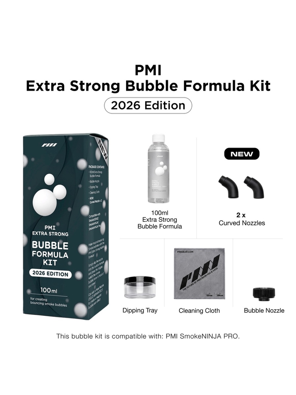Насадка PMI Bubble Nozzle Kit 2.0 c жидкостью для создания дымных пузырей