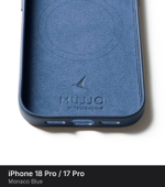 Чехол Mujjo Leather Case для iPhone 18 Pro / 17 Pro Monaco Blue
