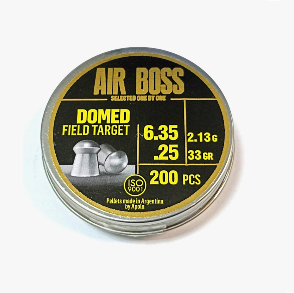 Пули пневматические Apolo Air Boss Domed Fieid Target 6,35 мм, 2,13 г (200 штук)