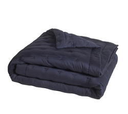 Одеяло Покрывало-одеяло ALCOVE bleu corinthe 270х250 Blanc des Vosges 270x250 Темно-синий