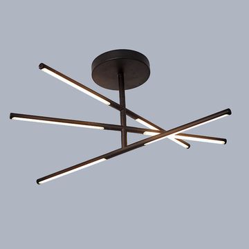 Светодиодный потолочный светильник 32W 3000К Largo PL32W D730 Black чёрный Crystal Lux