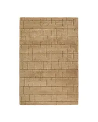 Ковер Helun из смеси шерсти и вискозы коричневый с рисунком, 160 x 230 см