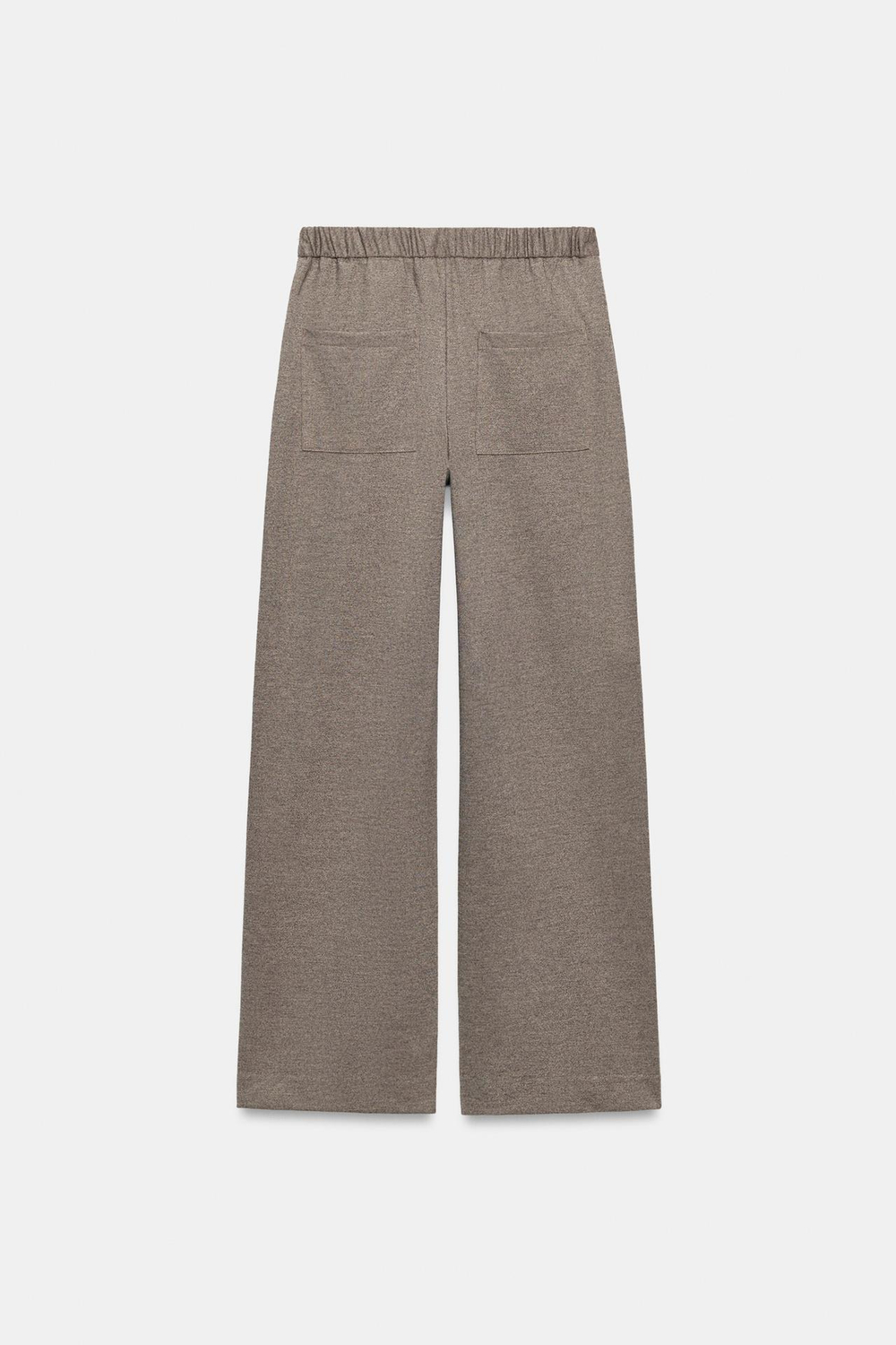 ZARA БРЮКИ ПРЯМОГО КРОЯ ИЗ МЯГКОЙ ТКАНИ, СВЕТЛО-КОРИЧНЕВЫЙ