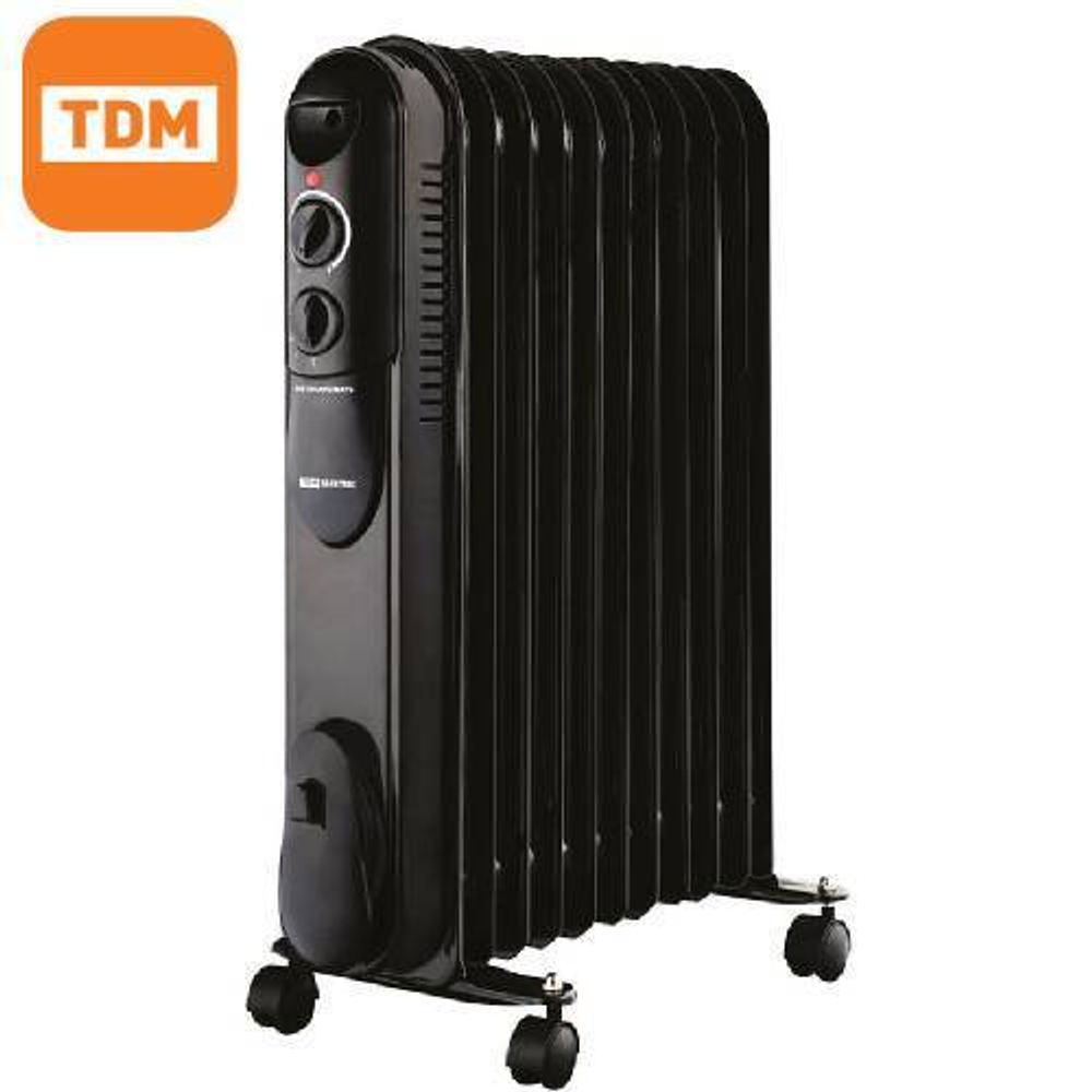 Масляный обогреватель без вентилятора 11 секций 2,5кВт (черный) TDM SQ2501-0906