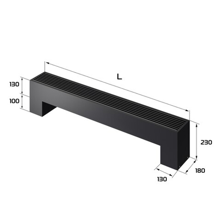 Конвектор напольный Royal Thermo STEP-130/180/1000-2-N-BL-LG-BL