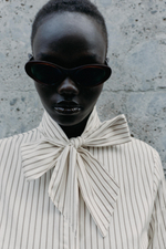 РУБАШКА В ПОЛОСКУ С ЗАВЯЗКОЙ — ZARA
