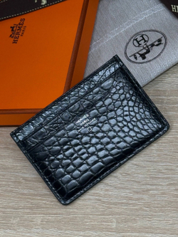 Картхолдер Hermes из кожи крокодила
