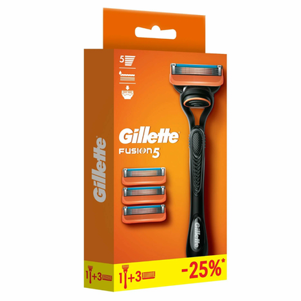 Бритвенный станок Gillette Fusion5 4 кассеты с 5 лезвиями