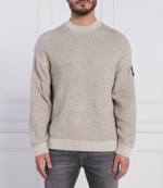 свитер badge plated CALVIN KLEIN JEANS - бежевый(J30J321685)