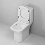 Унитаз напольный Grossman Classic GR-4464SQ (640х350х800) безободковый,белый с тонкой крышкой,микролифт,смыв торнадо,2 места