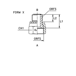 Соединение PR D20-16 ORFS 1.3/16 - ORFS 1