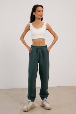 Джоггеры OVERSIZE, с начесом, пихта