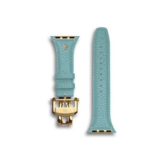 Ремешок для Apple Watch 42/41/40 - Зернистая кожа - Голубой