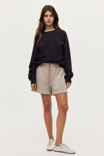 Хлопковые шорты из трикотажа с эффектом стирки - H&M