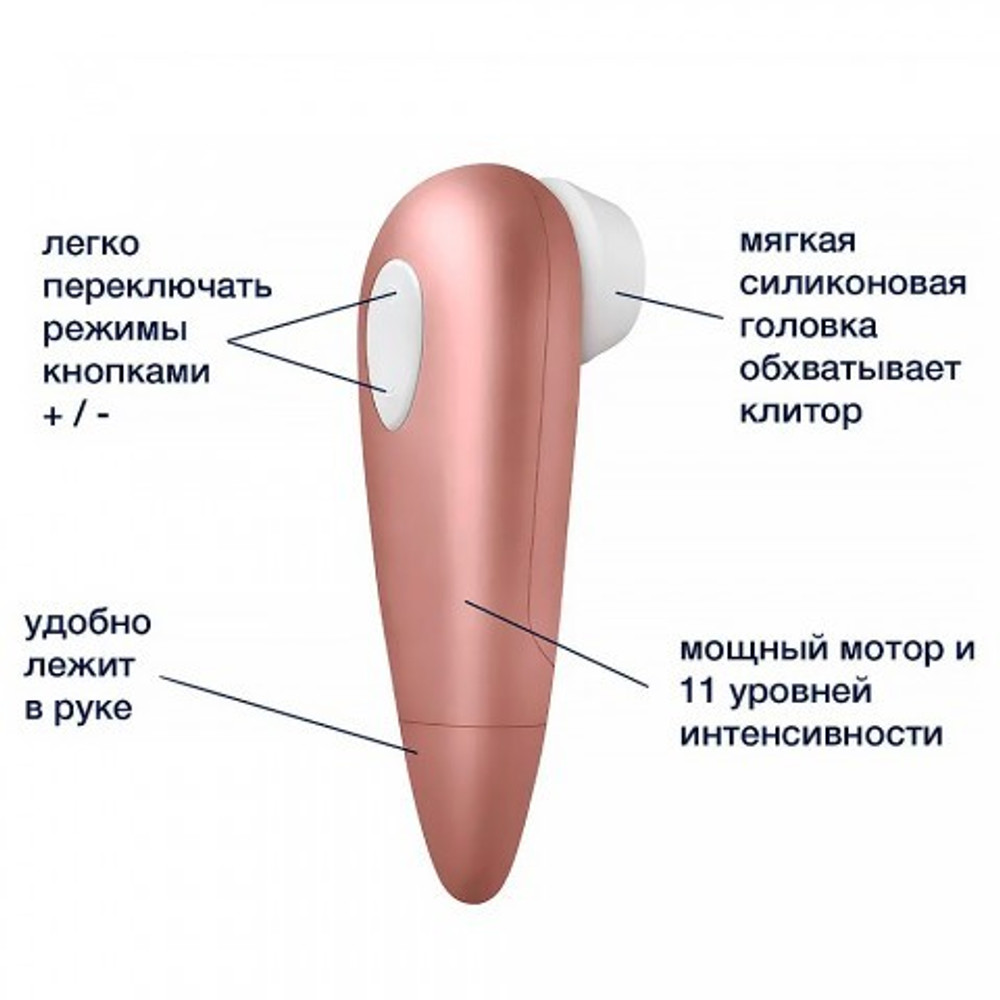 Бесконтактный вакуумный стимулятор клитора Satisfyer Number One