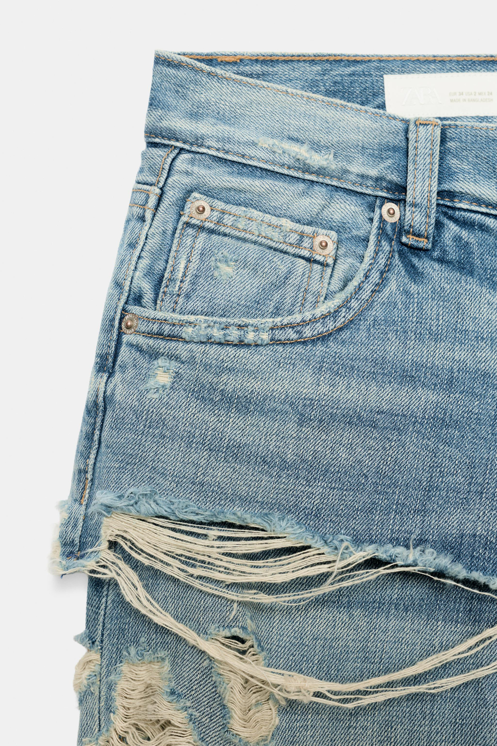 ДЖИНСЫ TRF RECTOS С НИЗКОЙ ПОСАДКОЙ И ДВОЙНЫМ ЭФФЕКТОМ — ZARA