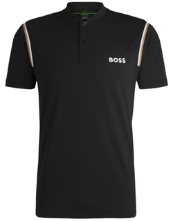 Мужское теннисное поло BOSS Pariq MB - черный
