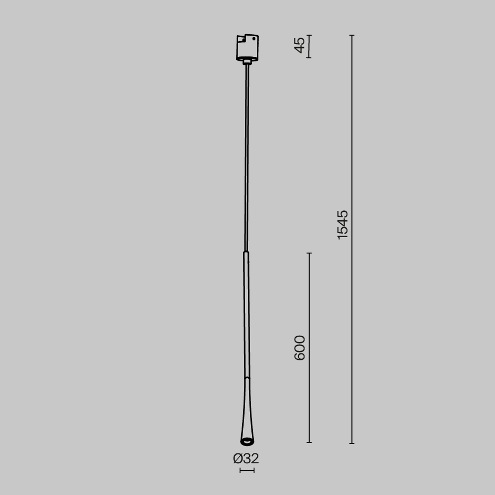 Магнитный трековый светильник Maytoni Waist TR168-1-7W3K-M-B