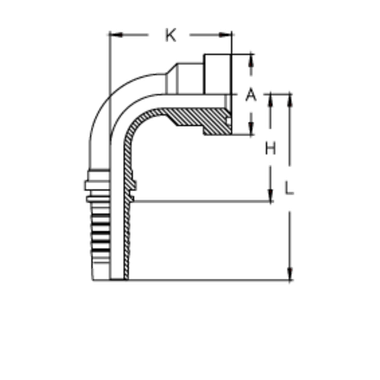 Фитинг DN 25 SFS CAT 1 47.6 (90)