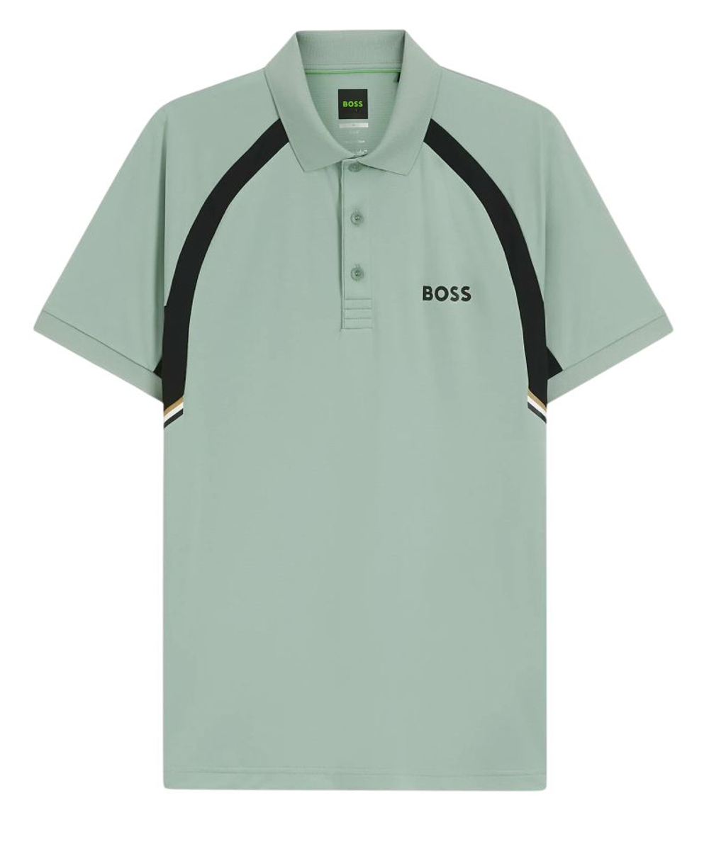 Мужское теннисное поло BOSS TOC Spin CB - open green