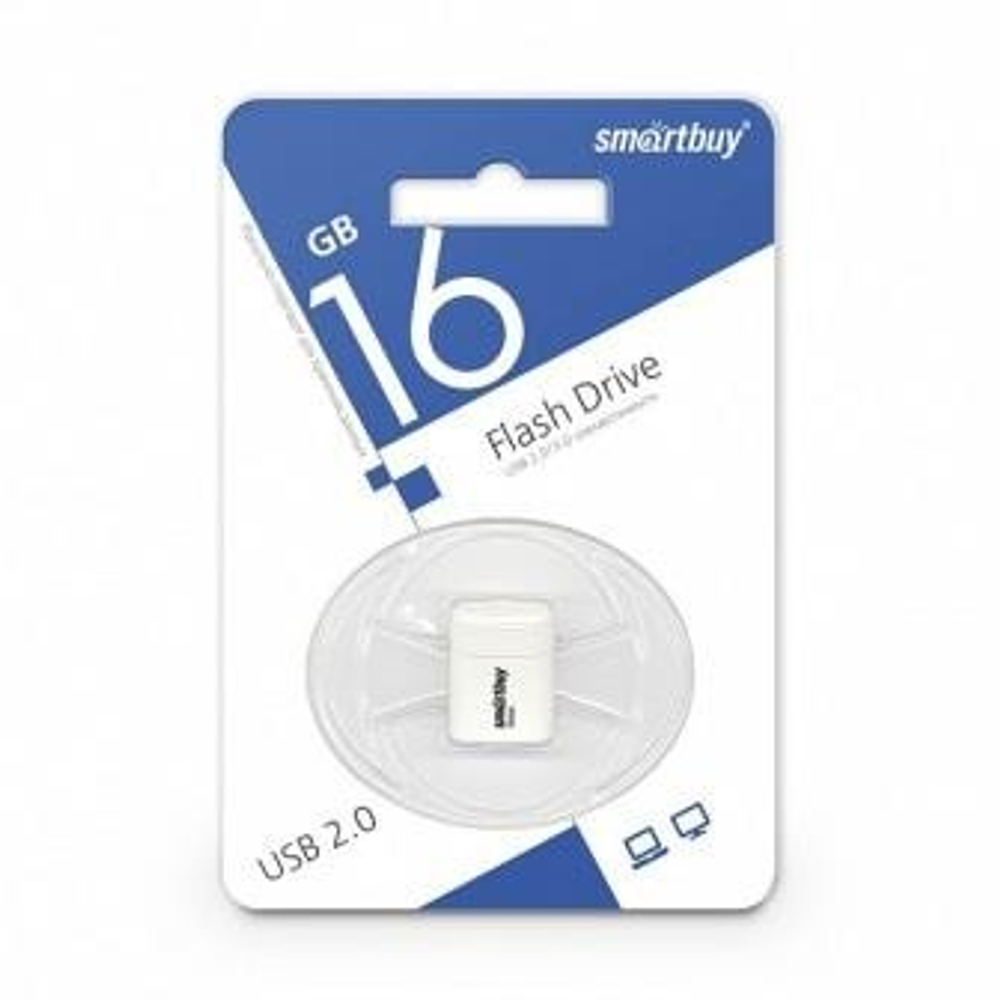 USB флеш накопитель Smartbuy 16GB Lara White (SB16GBLARA-W)
