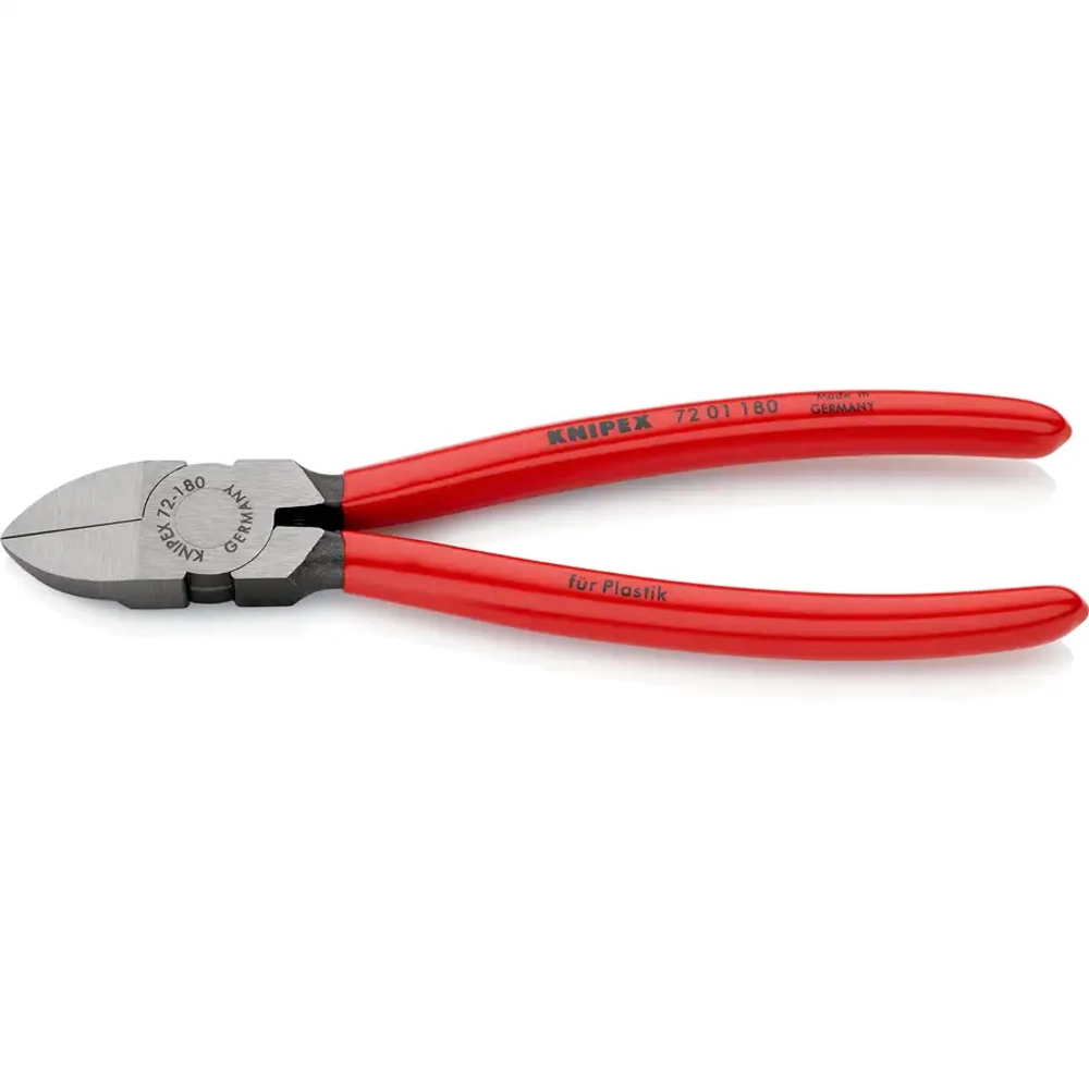 Кусачки боковые для пластмассы 180 мм Knipex 72 01 180