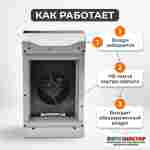 Обеззараживатель воздуха ультрафиолетовый переносной с бактерицидной УФ-лампой и Wi-Fi, до 70 м²
