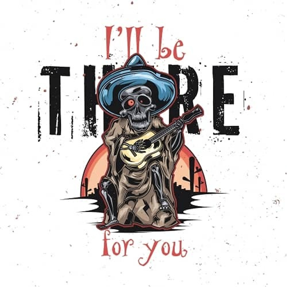 принт I will be there for you белый
