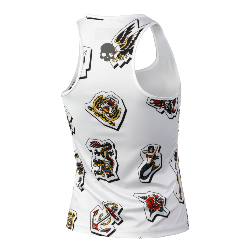 Женская теннисная майка Hydrogen Tattoo Tank Top Women - White, Multicoloured