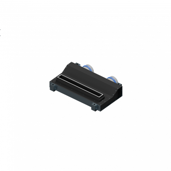 Flexag RAN-1-500-25-B щелевой диффузор с низкопрофильной КСД под натяжной потолок, черный
