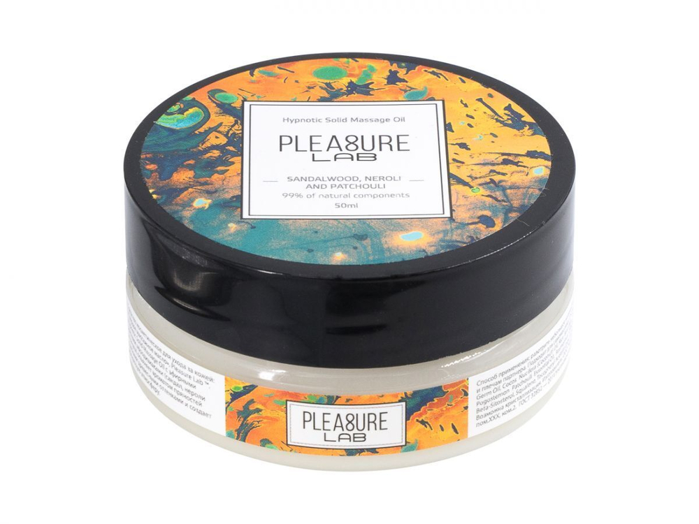Твердое массажное масло Pleasure Lab Hypnotic с ароматом сандала, нероли и пачули - 50 мл