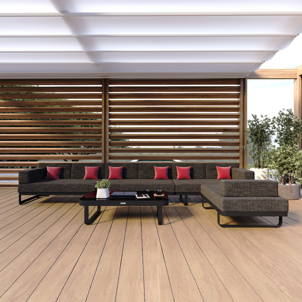 Лаунж зона угловая Ideal Patio ТЕСОРА маренго - каркас карбон