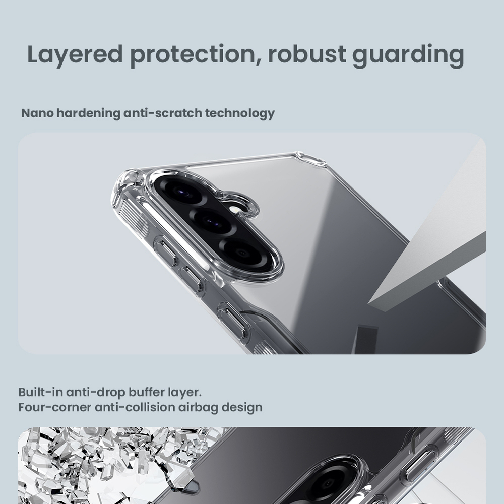 Прозрачный усиленный чехол от Nillkin для Samsung Galaxy A56 5G, серия Nature TPU Pro Case