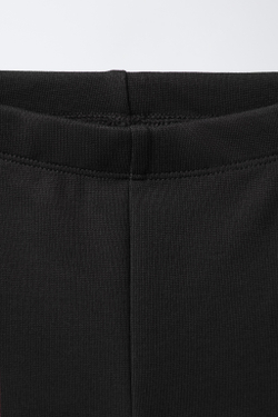ZARA ЛЕГИНСЫ FLARE ИЗ ТКАНИ PUNTO ROMA С БАНТАМИ, ЧЕРНЫЙ