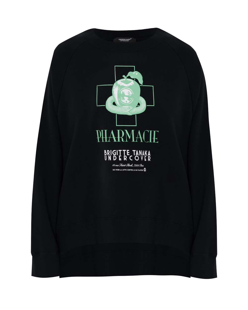 UNDERCOVER x BRIGITTE TANAKA ТОЛСТОВКА ЧЕРНАЯ PHARMACIE
