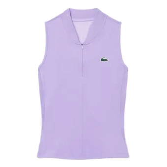 Женское теннисное поло Lacoste Sleeveless Stretch Dual Fabric Tennis - purple