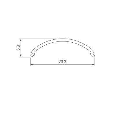 Экран ARH-KANT-H16-2000 Round Clear-PM (Arlight, Пластик)